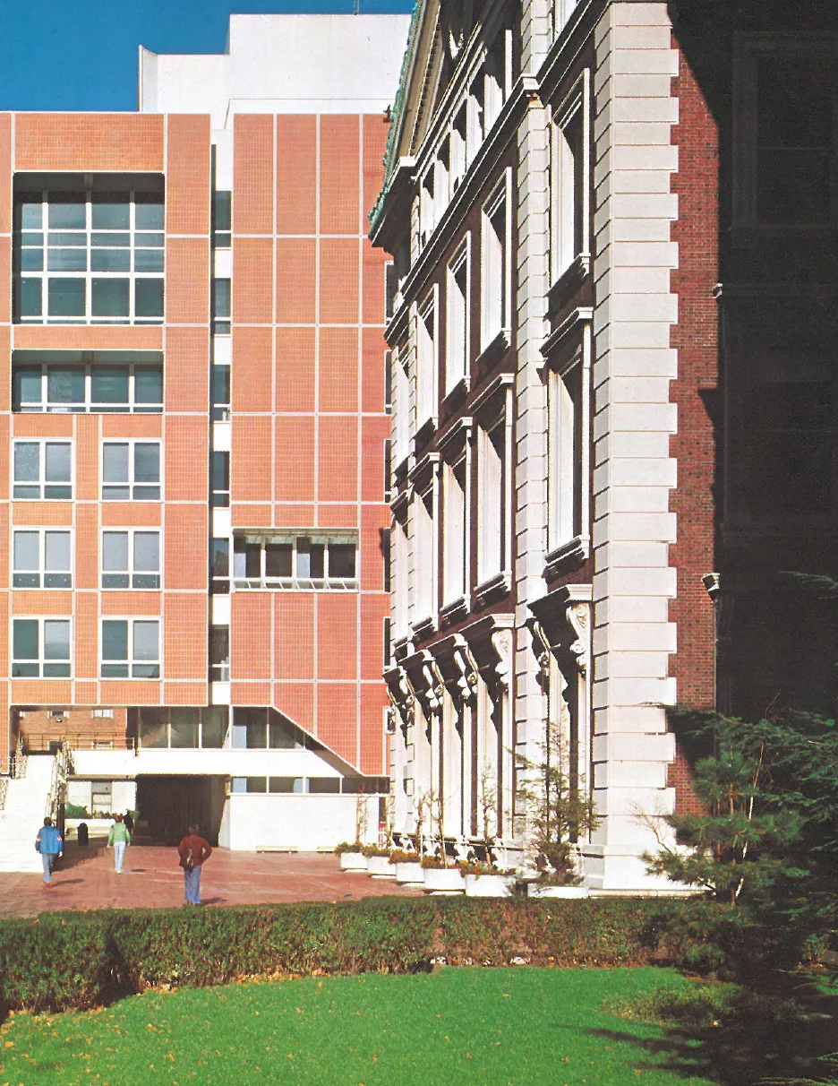 An image of the Sherman Fairchild building from 1978 is pictured. 