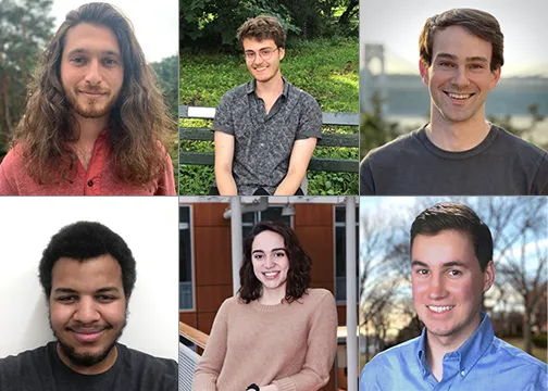 Pictured here from left to right, top row: Ben Boker, Eli Gumnit, Matt Walker. Bottom row: Mason Armstrong, Monica Cramer, Matt Johnson