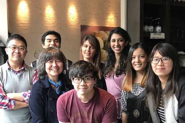 Group of graduate students posing for a photo 