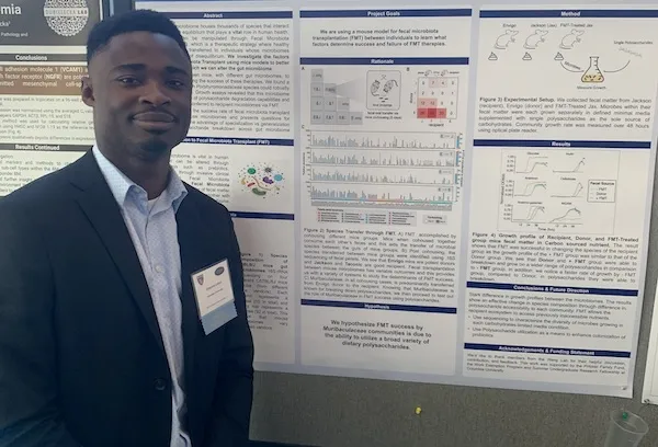 Student presenting information 