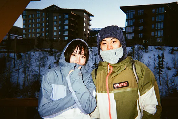 Yimeng Feng is pictured with a friend