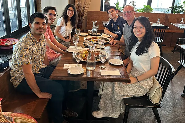 Shaoxun Liu is pictured with members of the Bussemaker lab. 
