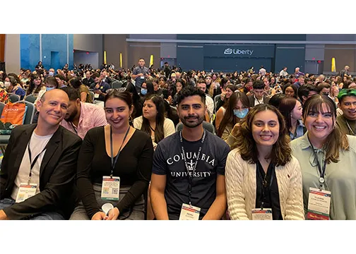 IMAGE: From left to right: Ruben Gonzalez, PhD, Dept. of Chemistry, Co-advisor; Sophie Lopez, CC - 4th year UG, Biological Sciences, Secretary; Pedro Gutierrez, GSAS - 5th year PhD, Biological Sciences, Treasurer; Krystell Santiago Estrella, SEAS - 2nd year UG, Biomed Eng & Applied Physics, Co-Administrative VP; Claudia Espinoza-Heredia, GSAS - 2nd year PhD, Psychology, Co-President