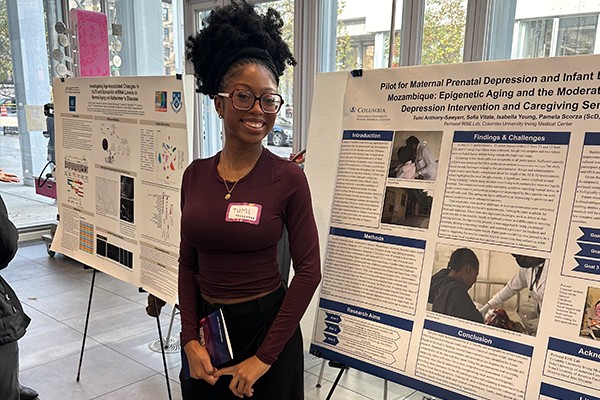A BUMP participant presents research.