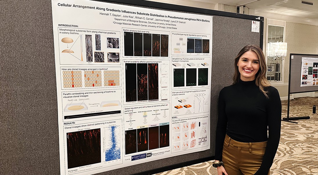 Hannah Dayton presents a poster