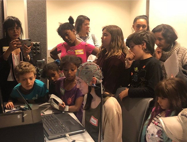 Demonstration of spelling out words with just your mind with EEG cap for Neuroscience Day Demonstration of spelling out words with just your mind with EEG cap for Neuroscience Day